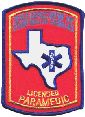 Texas Liscensed Paramedic Shoulder Patch