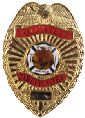 Volunteer Firefighter Badge - Gold with Maltese Cross & Phoenix