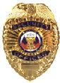 Security Officer Badge - Gold with US Flag Seal