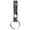 Triple K Straight Baton Ring - Black Basketweave with Chrome Snaps