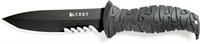 CRKT Ultima with Black blade, Combined Razor-Sharp & Veff Serration Cutting Edge